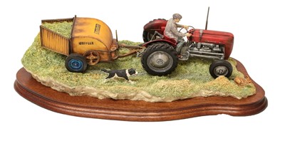 Lot 30 - Border Fine Arts 'Hay Turning' (Massey Ferguson Tractors and Wuffler)