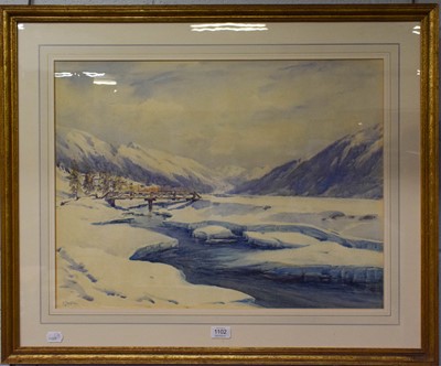 Lot 1102 - E* Jardine (20th century) 
Snowbound alpine...