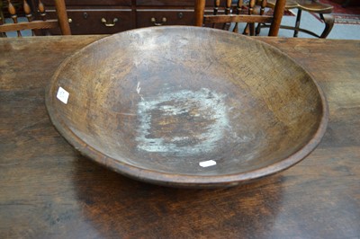 Lot 1074 - A 19th century turned sycamore dough bowl,...