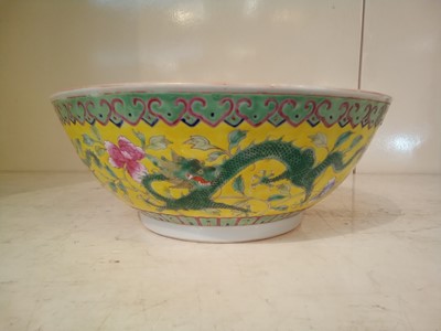 Lot 49 - An early 20th century Chinese yellow ground...
