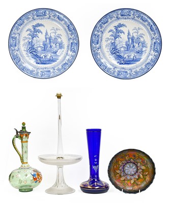 Lot 73 - A pair of Burleigh ware blue printed wall...