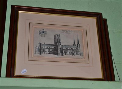 Lot 592 - Two early prints of Durham cathedral