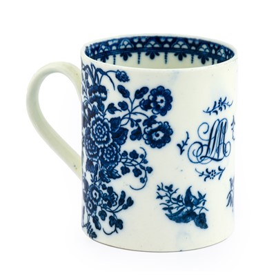 Lot 37 - A Caughley Porcelain Mug, circa 1785, of...