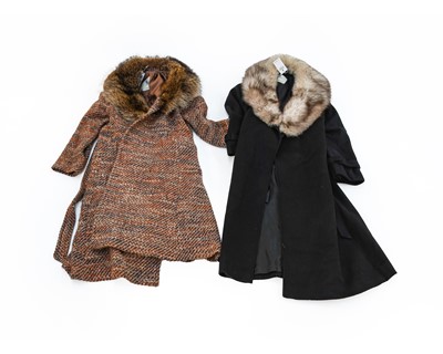 Lot 2082 - Aquascutum Black Wool and Cashmere Coat, with...