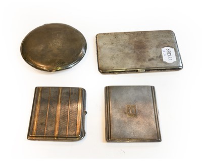 Lot 93 - Three Various silver cigarette-cases and a...