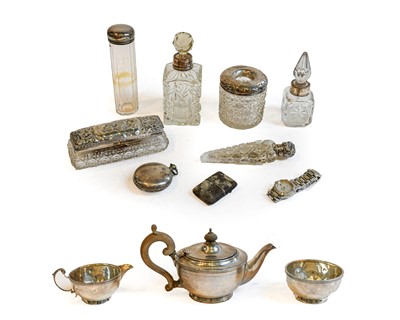 Lot 245 - A collection of assorted silver and...