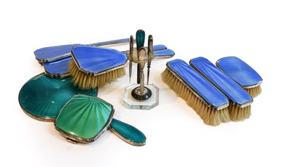 Lot 224 - A collection of assorted silver and enamel...