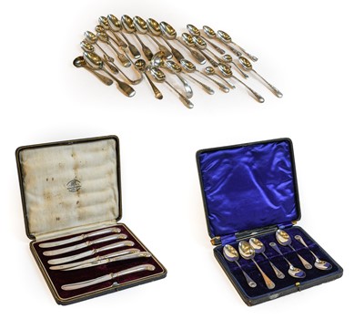 Lot 249 - A Collection of assorted silver flatware,...
