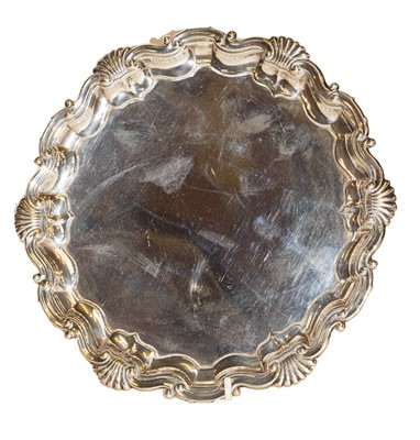 Lot 234 - A Victorian Silver Salver, by Martin and Hall,...