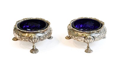 Lot 222 - A pair of Victorian silver salt cellars, by...