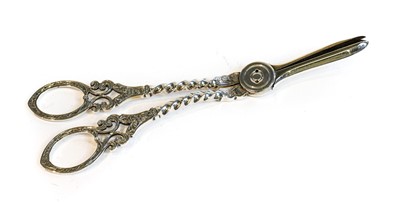 Lot 213 - A pair of Victorian silver grape scissors, by...