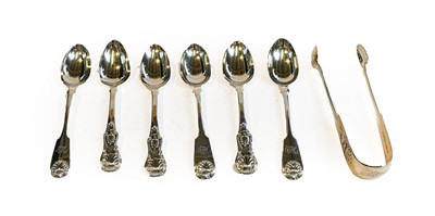 Lot 215 - A collection of provincial silver flatware,...