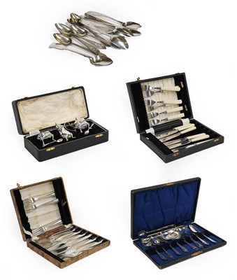 Lot 272 - A collection of silver and silver plate, the...