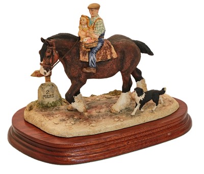 Lot 63 - Border Fine Arts 'Off to the Fair' (Farmer and Child on Horseback)