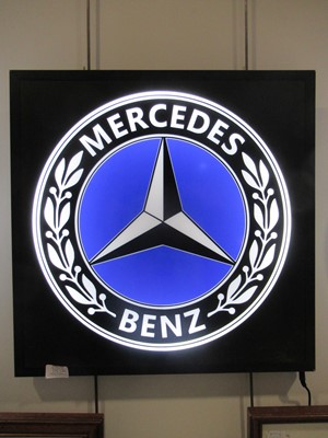 Lot 181A - A Reproduction Illuminated Mercedes-Benz sign,...