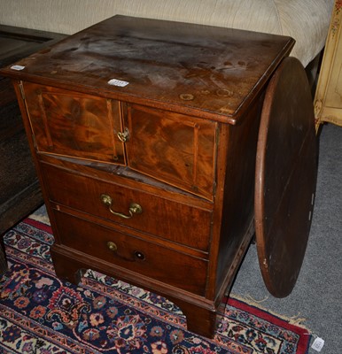 Lot 1111 - A George III mahogany commode together with a...