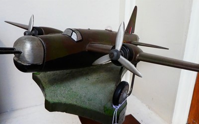 Lot 197 - A 20th century model Wellington Bomber, on an...