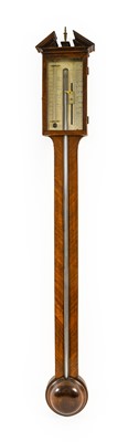 Lot 1109 - A Mahogany Stick Barometer, signed Jas Burgess,...
