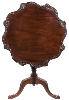 Lot 283 - A George III-Style Carved Mahogany Pie Crust...