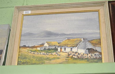 Lot 624 - William Henry Burns, Irish landscape with cottages