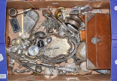 Lot 313 - A collection of assorted silver and silver...