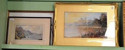 Lot 627 - W.G Cole, Castle of Chillon, Lake Geneva and Durham Cathedral together with two further...