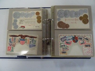 Lot 368 - blue album containing approx. 128 cards + a...