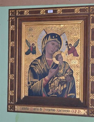 Lot 633 - Russian icon - Lady of Perpetual Succour