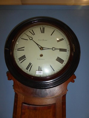 Lot 168 - An Oak Drop Dial Wall Timepiece, signed Geo...