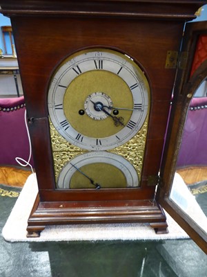Lot 158 - A Mahogany Striking Alarm Table Clock, signed...