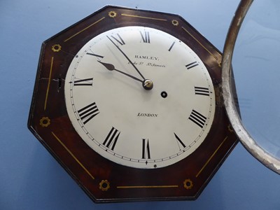 Lot 161 - A Mahogany Wall Timepiece, signed Hamley, Duke...