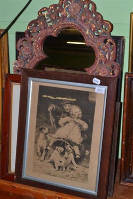 Lot 635 - Assorted framed prints and a mirror