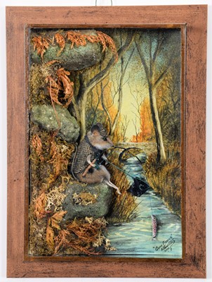 Lot 178 - Taxidermy: Anthropomorphic Fishing Mouse,...