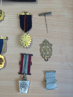 Lot 86 - A 9 Carat Gold and Enamel Masonic Founder's...