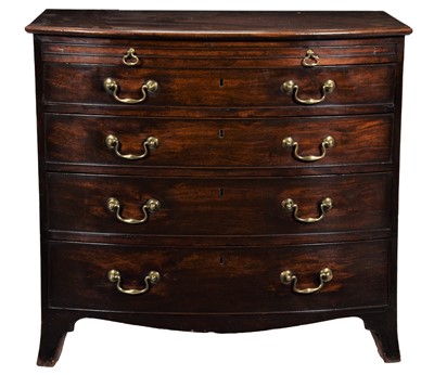 Lot 266 - A Late George III Mahogany Bowfront Chest of...