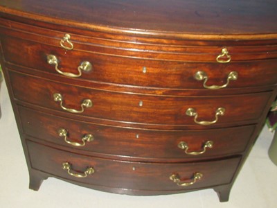 Lot 266 - A Late George III Mahogany Bowfront Chest of...