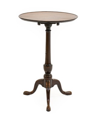 Lot 1250 - A George III Mahogany Dish-Top Circular Tripod...