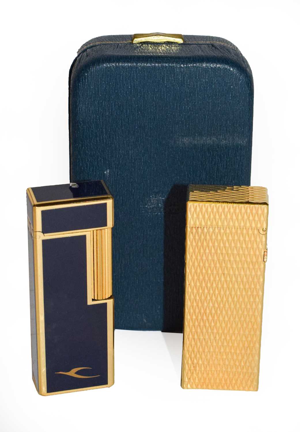 Lot 409 - A Cased Gold Plated Dunhill Lighter, of...