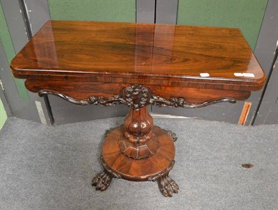 Lot 655 - Victorian rosewood card table