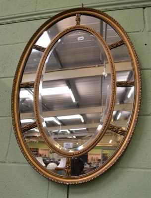 Lot 662 - Edwardian oval mirror