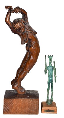Lot 23 - A 20th century carved wooden figure of a...