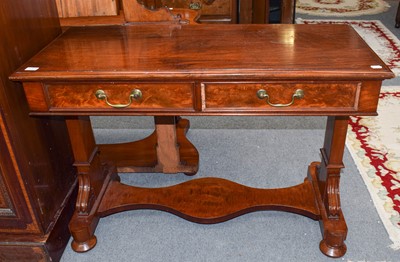 Lot 1268 - Regency mahogany two drawer side table, 113cm...