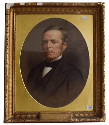 Lot 1043 - English School (19th century), Portrait of a...