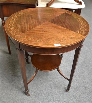 Lot 668 - Edwardian inlaid occasional table