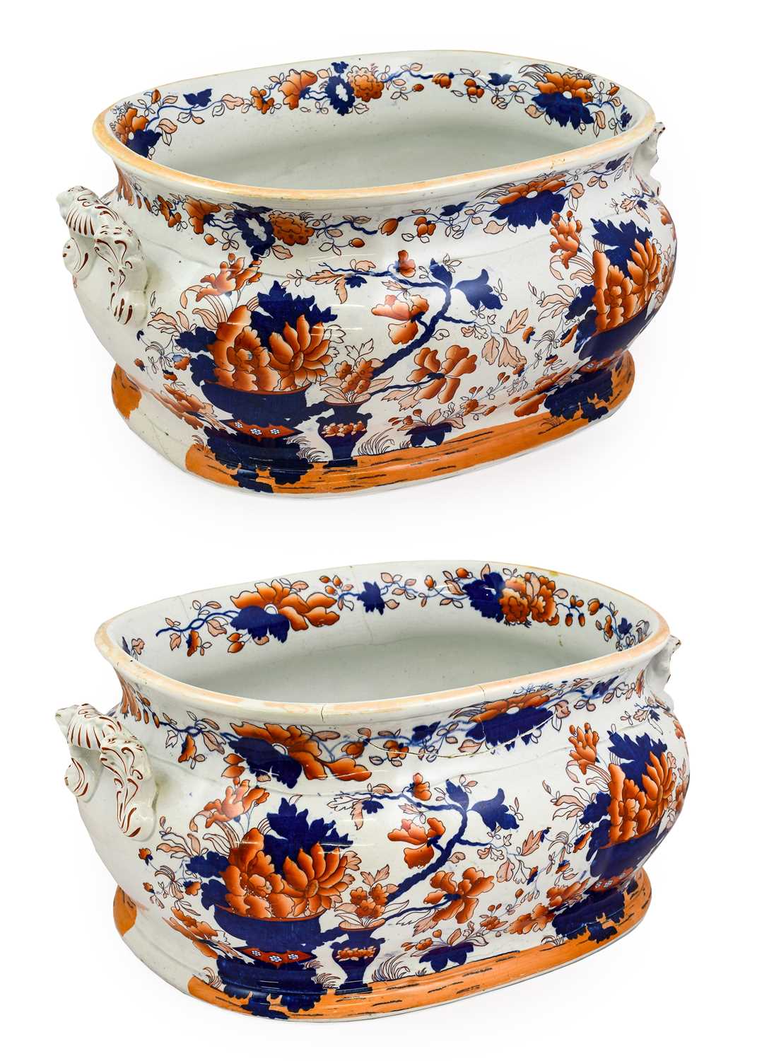 Lot 642 - A Pair of Staffordshire Ironstone China...