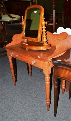 Lot 670 - Pine washstand and a Victorian dressing table mirror