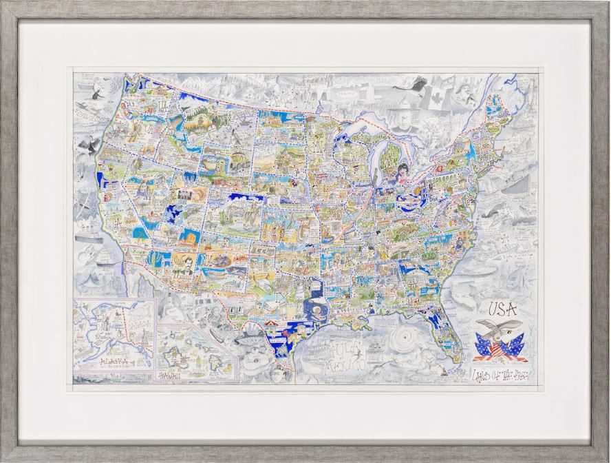 Lot 16 - Tim Bulmer "Land of the Free" Signed, ink,...