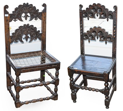 Lot 208 - A Joined Oak Crescent-Back Dining Chair, circa...