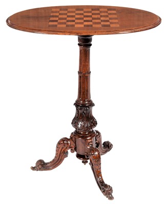 Lot 272 - A Victorian Burr Walnut and Ebonised Centre...