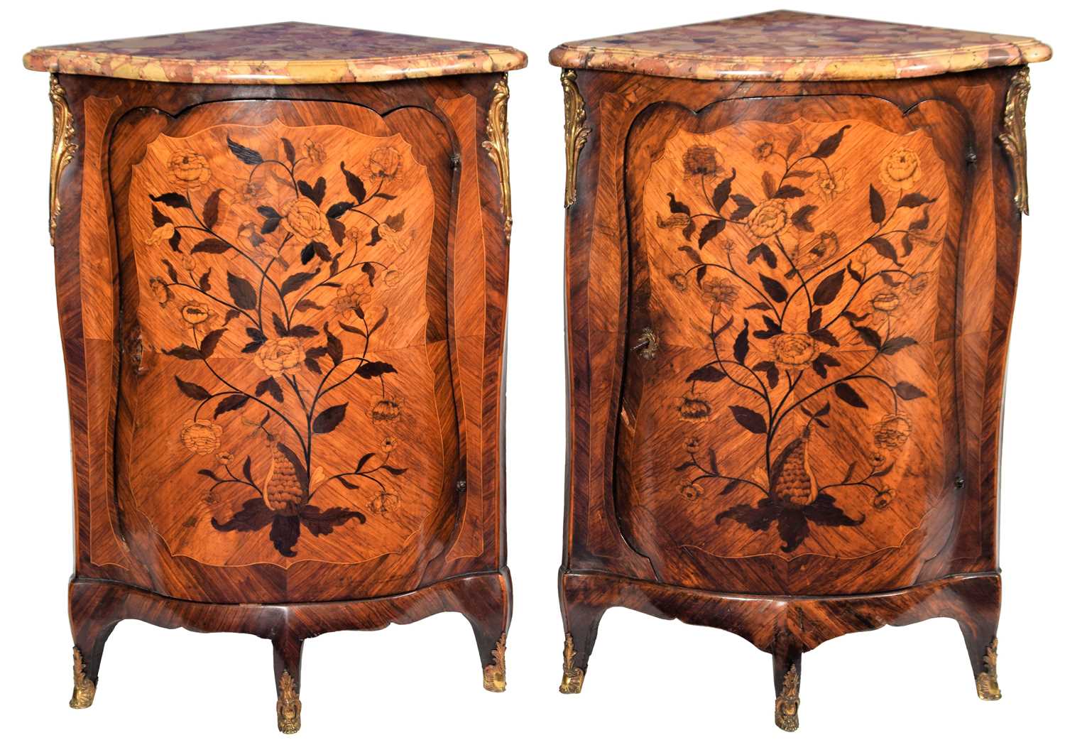 Lot 333 - A Pair of Louis XV Style Rosewood and...